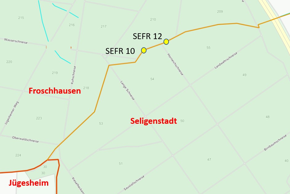 Karte Seligenstadt - Froschhausen