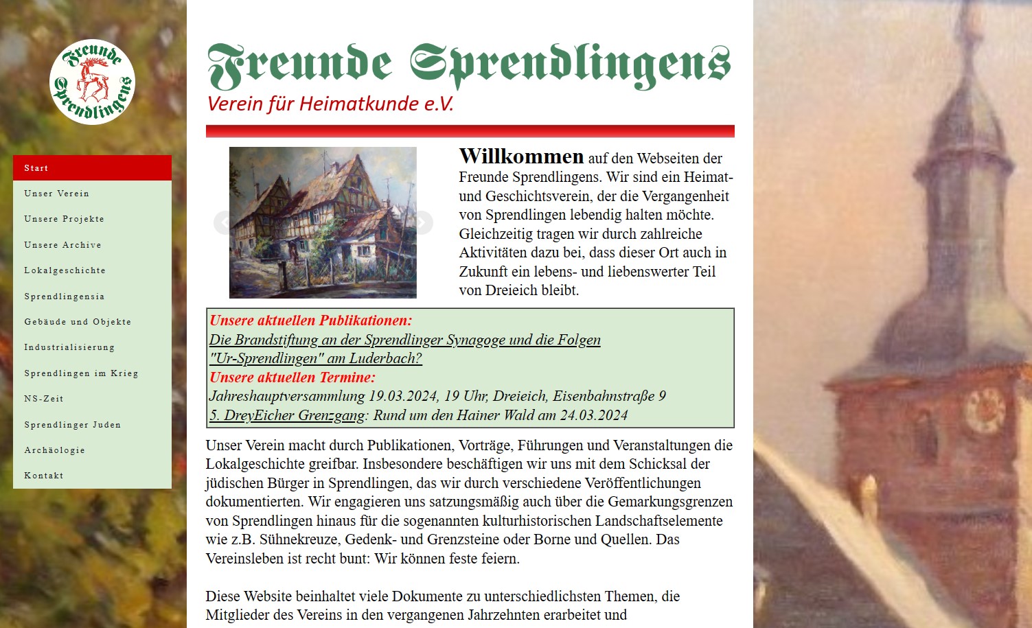 Website Freunde Sprendlingens